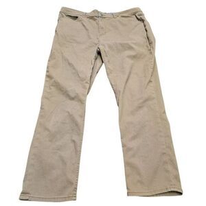 GapFlex Straight Leg Chinos Size 40 Beige Stretch Cotton Business Casual